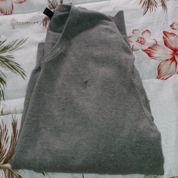 Mens Polo V Neck Sweater - Picture 6 of 6